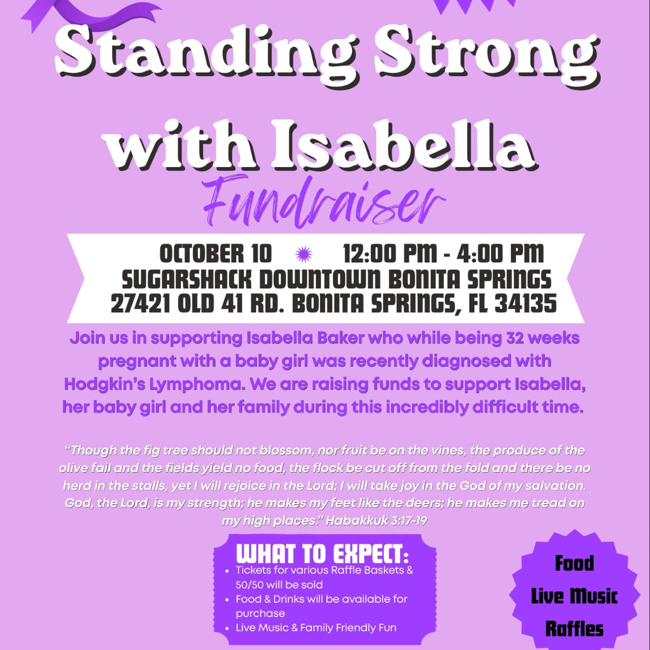 Standing Strong with Isabella Fundraiser